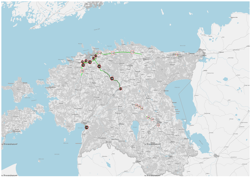 Suvised sõidukiirused 2025